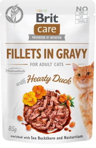 Brit Care Cat Fillets in Gravy Sterilized dla kota kaczka 85 g