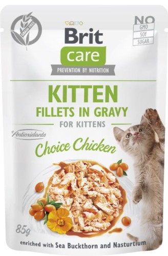 Brit Care Cat Kitten Fillets in Gravy dla kota  indyk 85 g