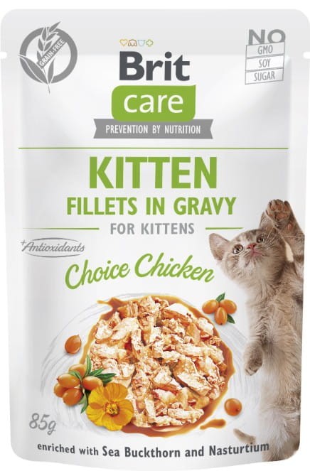 Brit Care Cat Kitten Fillets in Gravy dla kota  indyk 85 g