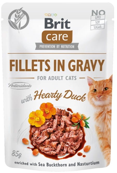Brit Care Cat Pouches Fillets in Gravy dla kota z kaczką 85 g
