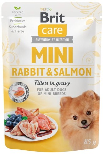 Brit Care Mini Pouch dla psa królik i łosoś 85 g