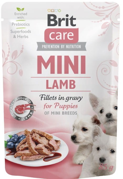 Brit Care Mini Pouch Puppy, dla szczeniąt jagnięcina, 85 g