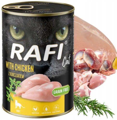 Mokra karma dla kota Rafi Cat Adult z kurczakiem 400 g
