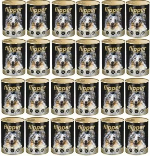FLIPPER Mokra karma dla psa Dolina Noteci Wołowina Drób 24 x 400 g