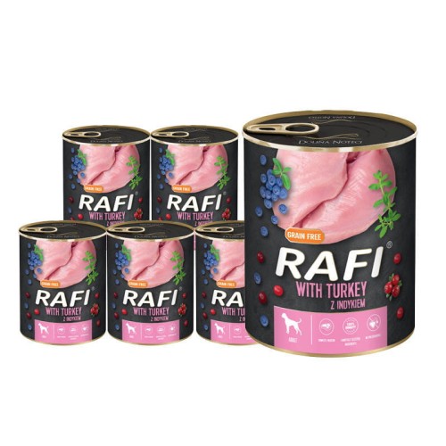 DOLINA NOTECI RAFI Karma mokra dla psa Indyk 24 x 400g