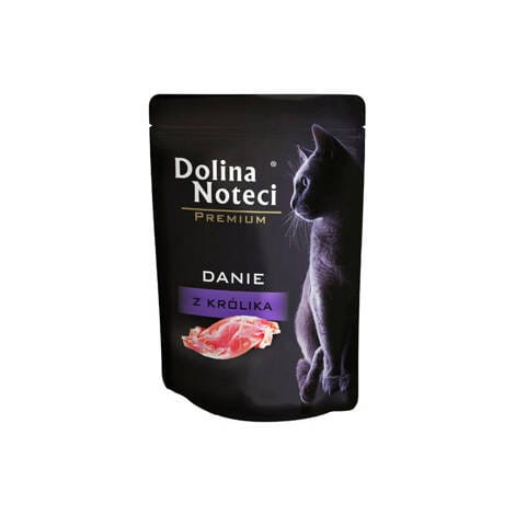 Mokra karma dla kota Dolina Noteci Premium danie z królika 10x85 g