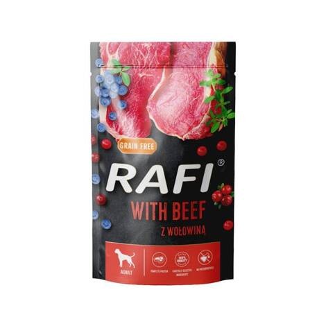 Mokra karma dla psa Rafi z wołowiną saszetka 10x500 g