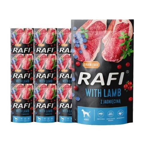 Mokra karma dla psa Rafi z jagnięciną zestaw 10 x 500 g