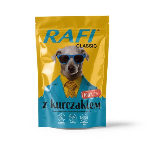 Rafi Classic Mokra karma dla psa z kurczakiem zestaw 10 x 400 g