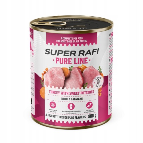 Super Rafi PURE indyk z batatami 800 g PIES